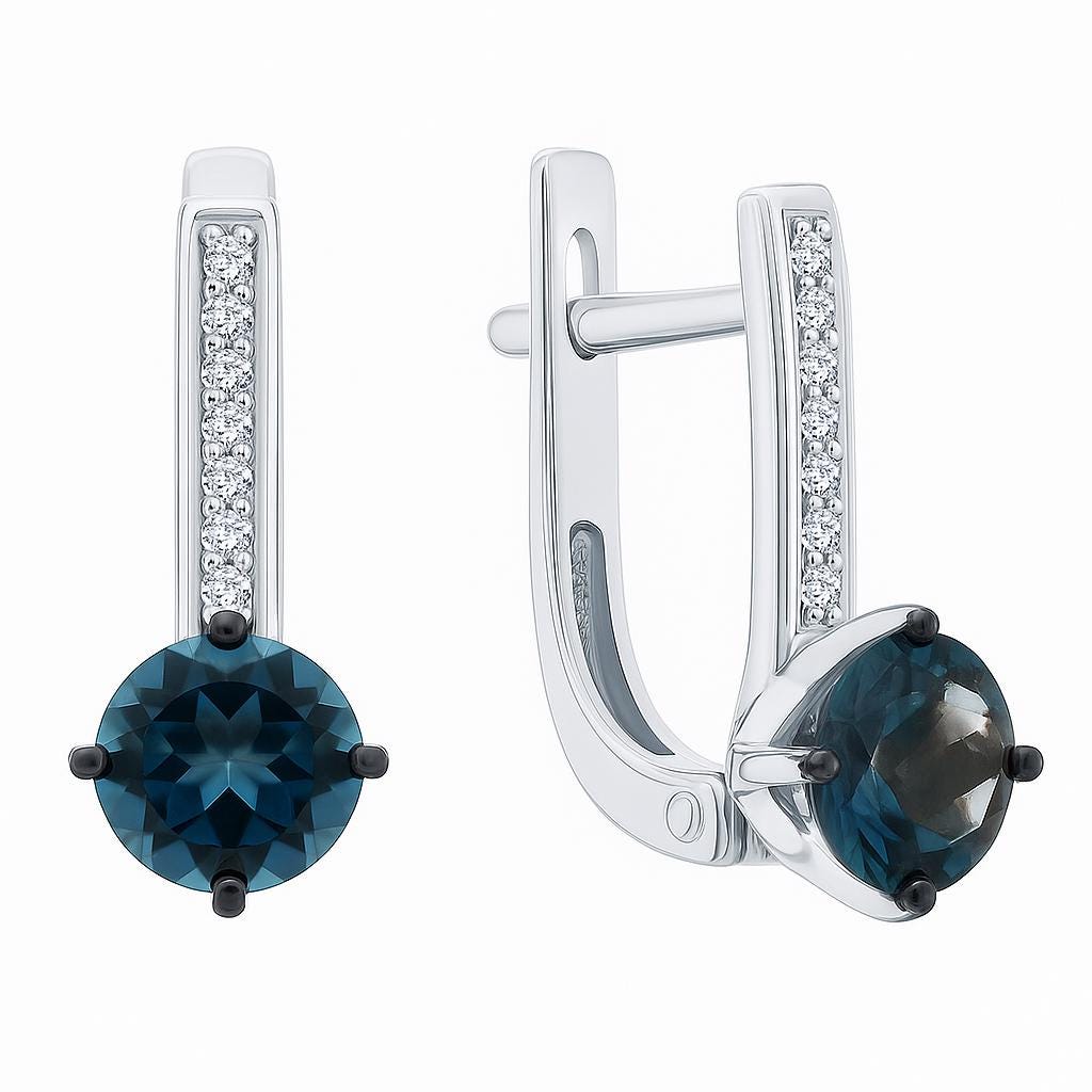 Garnet and Diamond Earrings | Rose Gold Dangles.