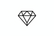 Clean geometric diamond icon, sharp lines, no background, high contrast, optimized for small favicon size.