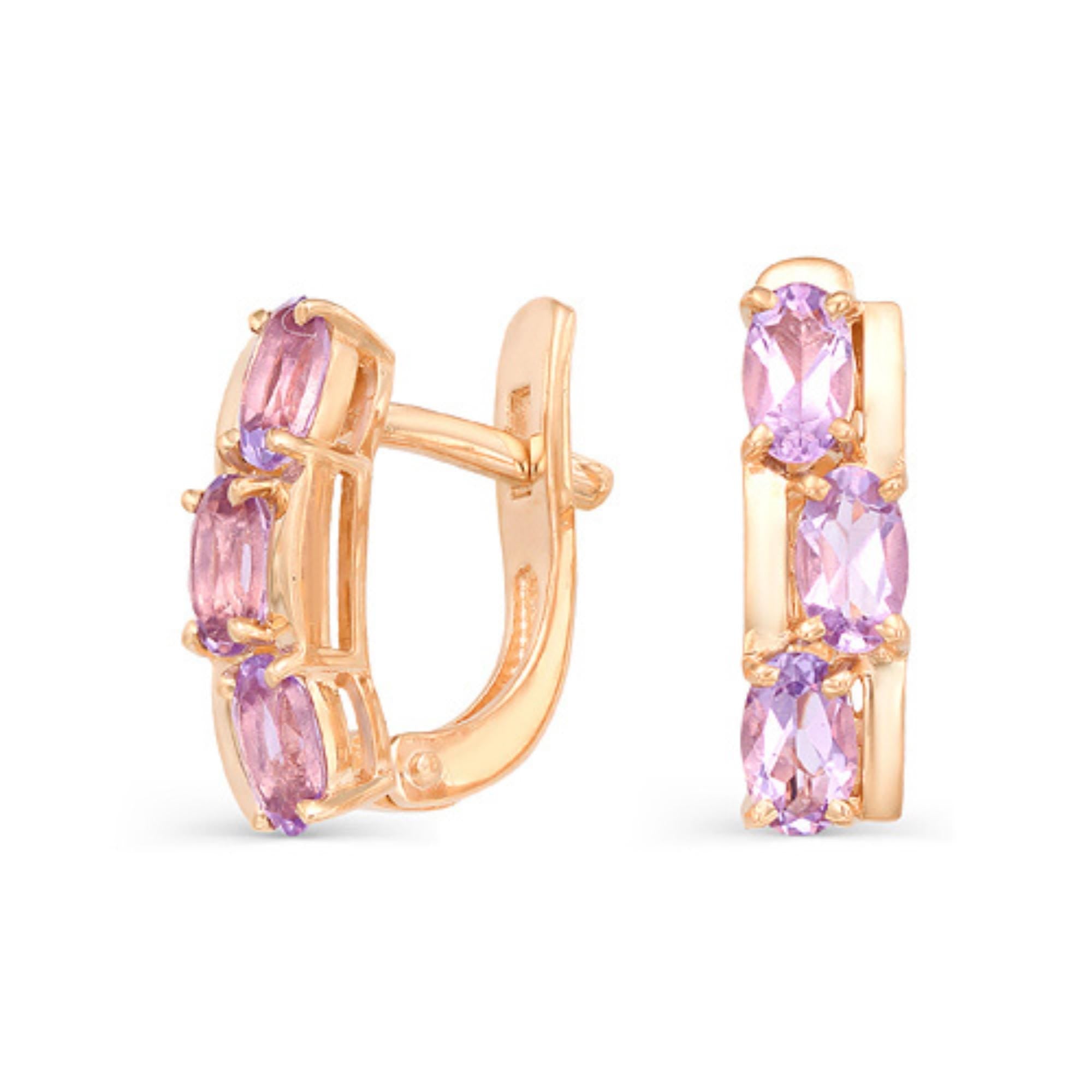 Solid Gold Blue Topaz Hoop Earrings, December Birthstone.