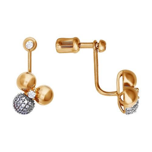 Solid Gold Diamond Ball Stud Earrings, Geometric Pavé Sphere, Fine Jewelry